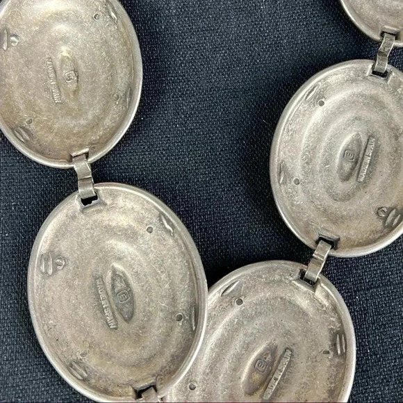 Escada Women’s Concho ChainLink Vintage Designer Made in Spain Silver Tone Belt - Picture 7 of 15